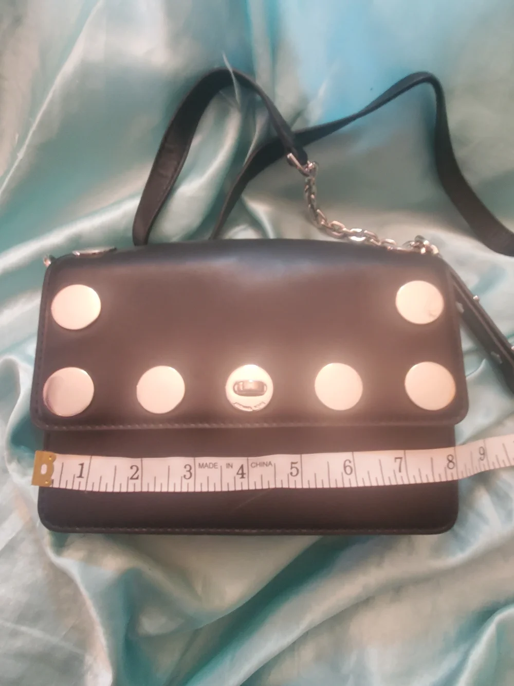 Michael Kors Black Crossbody with Silver Stud Accents